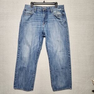 Lucky Brand Straight 36 X 27 Men's Blue Denim Jeans See Pictures